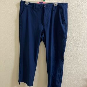 Eddie Bauer Navy Athletic Pants With Adjustable Bottom Length